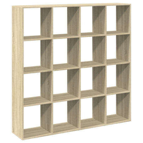vidaXL Boekenkast 137,5x29x137,5 cm bewerkt hout sonoma eikenkleurig afbeelding2 - 1