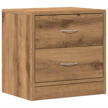vidaXL Nachtkastje 40x30x40 cm bewerkt hout artisanaal eikenkleurig afbeelding2 - 1