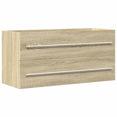 vidaXL Wastafelkast 100x38,5x48 cm spaanplaat sonoma eikenkleurig afbeelding2 - 1