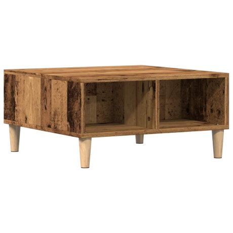 vidaXL Salontafel 60x60x30 cm bewerkt hout oud houtkleurig afbeelding2 - 1