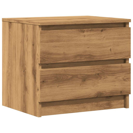 vidaXL Nachtkastje 50x40x43.5 cm bewerkt hout artisanaal eikenkleurig afbeelding2 - 1