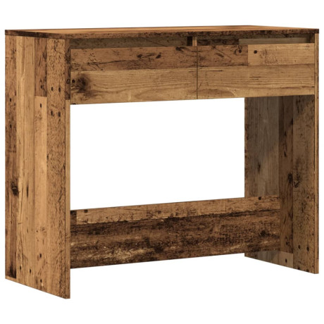 vidaXL Wandtafel 89x41x76,5 cm bewerkt hout oud houtkleurig afbeelding2 - 1