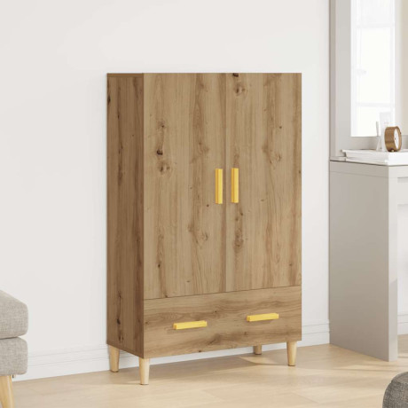 vidaXL Hoge kast 70x31x115 cm bewerkt hout artisanaal eikenkleur afbeelding2 - 1