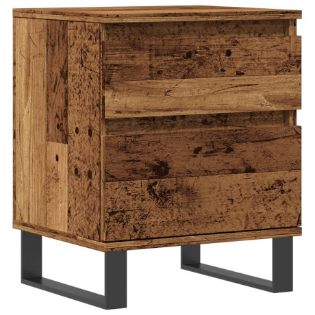 vidaXL Nachtkastje 40x35x50 cm bewerkt hout oud houtkleurig afbeelding2 - 1