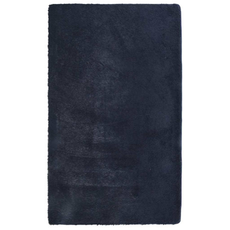 vidaXL Hoogpolig vloerkleed 60x100 cm polyester hoogpolig marineblauw afbeelding2 - 1