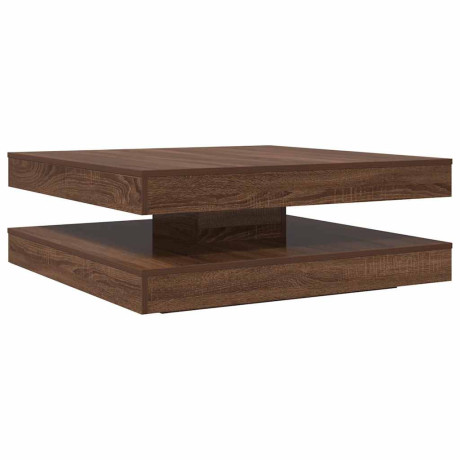 vidaXL Salontafel 360 graden draaibaar 90x90x34,5 cm bruin eikenkleur afbeelding2 - 1