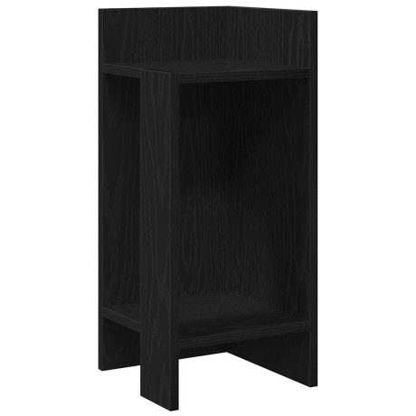 vidaXL Bijzettafeltje met plank 25,5x27x60 cm zwart afbeelding2 - 1