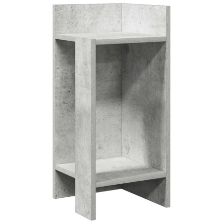 vidaXL Bijzettafeltje met plank 25,5x27x60 cm betongrijs afbeelding2 - 1