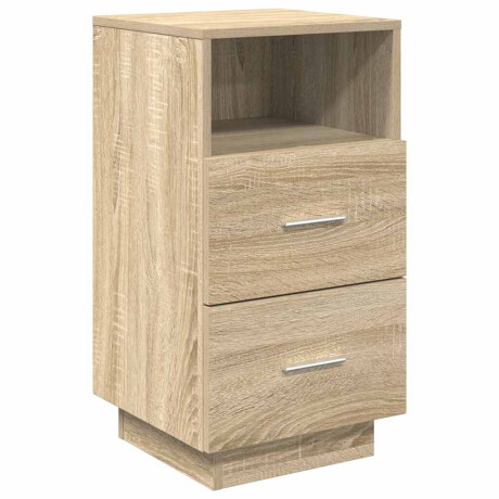vidaXL Nachtkastje met 2 lades 36x36x68 cm sonoma eikenkleurig afbeelding2 - 1