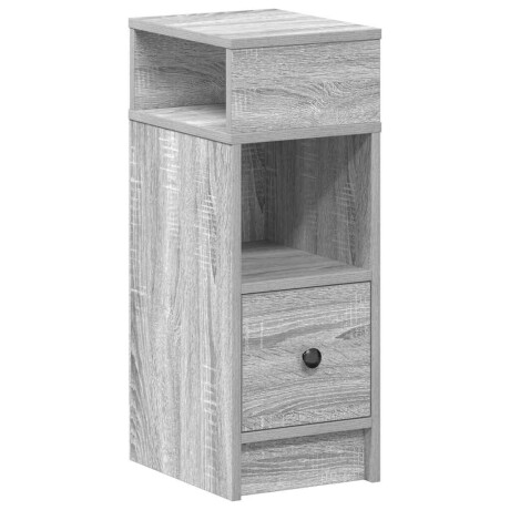 vidaXL Nachtkastje met lade 25x31x66 cm grijs sonoma eikenkleurig afbeelding2 - 1