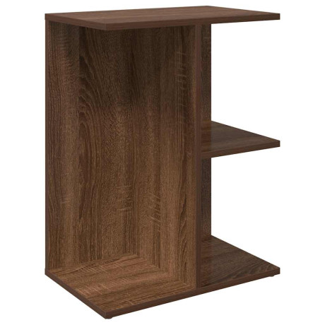 vidaXL Nachtkastje 46,5x29x61 cm bewerkt hout bruin eikenkleur afbeelding2 - 1