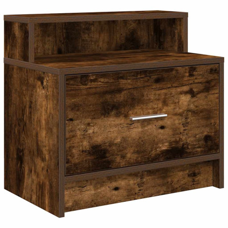 vidaXL Nachtkastje met lade 51x31x47 cm gerookt eikenkleurig afbeelding2 - 1