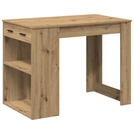 vidaXL Bureau met lade en plank 102x62x77,5 cm hout artisanaal eiken afbeelding2 - 1