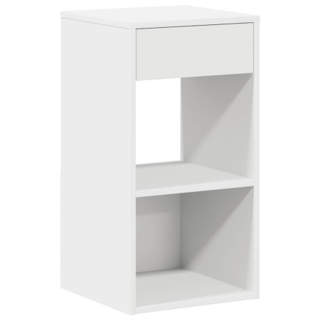 vidaXL Nachtkastje met lade 35x34x66,5 cm wit afbeelding2 - 1