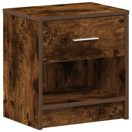 vidaXL Nachtkastje met lade 39x28x41 cm gerookt eikenkleurig afbeelding2 - 1