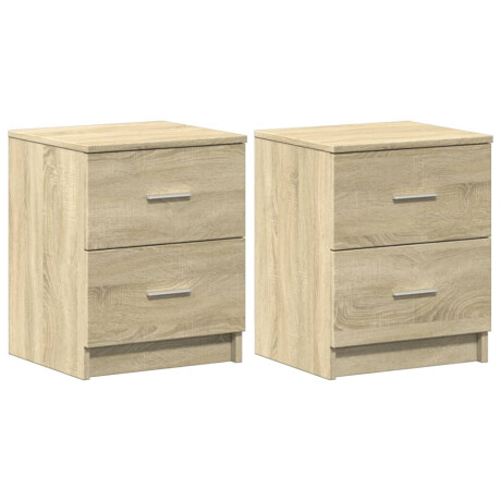 vidaXL Nachtkastjes 2 st met 2 lades 40x36x50 cm sonoma eikenkleurig afbeelding2 - 1