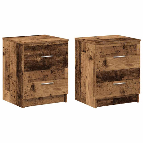 vidaXL Nachtkastjes 2 st met 2 lades 40x36x50 cm oud houtkleurig afbeelding2 - 1