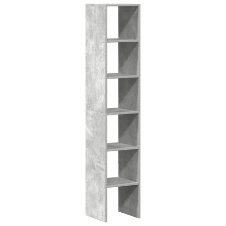 vidaXL Boekenkasten 2 st stapelbaar 30x30x80cm bewerkt hout betongrijs afbeelding2 - 1