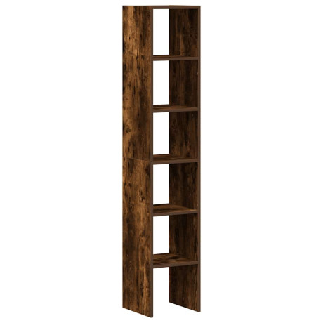 vidaXL Boekenkasten 2 st 30x30x80 cm bewerkt hout gerookt eikenkleurig afbeelding2 - 1