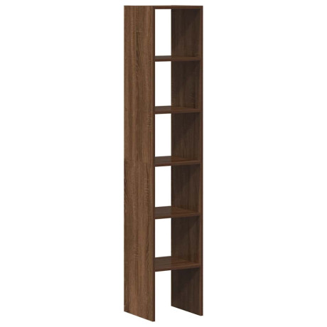 vidaXL Boekenkasten 2st stapelbaar 30x30x80cm bewerkt hout bruin eiken afbeelding2 - 1