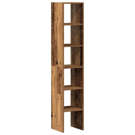 vidaXL Boekenkasten 2 st stapelbaar 30x30x80 cm bewerkt hout oud hout afbeelding2 - 1