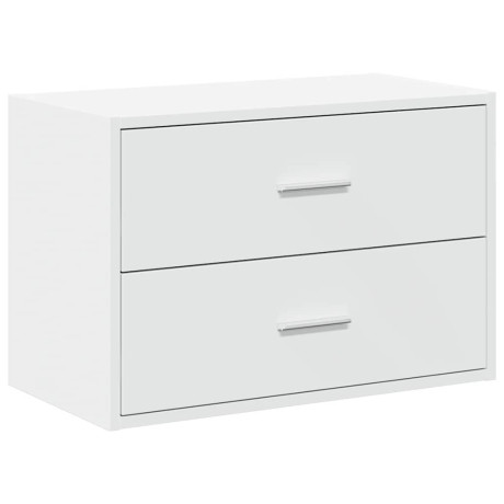 vidaXL Kast met 2 lades 60x31x40 cm bewerkt hout wit afbeelding2 - 1