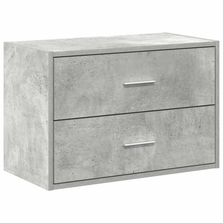 vidaXL Kast met 2 lades 60x31x40 cm bewerkt hout betongrijs afbeelding2 - 1