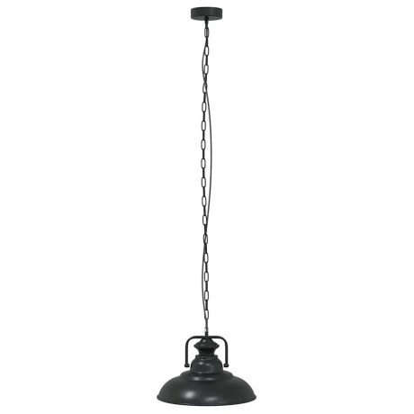 vidaXL Hanglamp E27 Ø 31 cm ijzer zwart afbeelding2 - 1