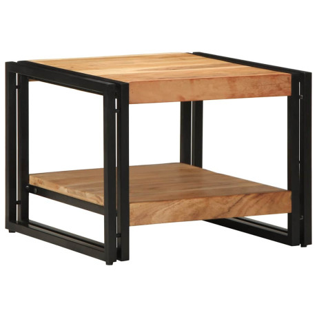 vidaXL Salontafel 50x50x38 cm massief acaciahout afbeelding2 - 1