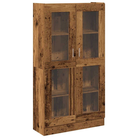 vidaXL Hoge kast 82,5x30,5x150 cm bewerkt hout oud houtkleurig afbeelding2 - 1