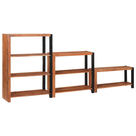 vidaXL Boekenkast 3 pcs Bruin 80 x 30 x 110 cm Massief Acaciahout afbeelding2 - 1