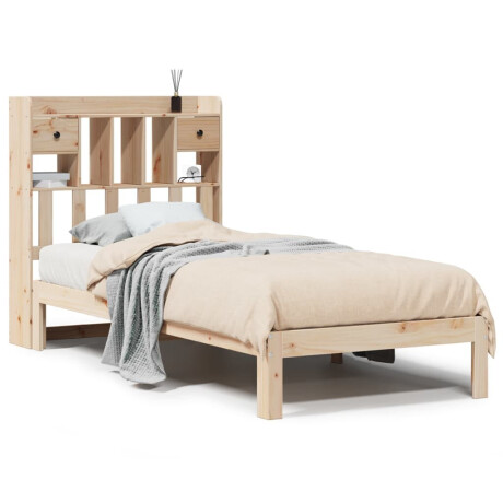 vidaXL Bed met boekenkast zonder matras massief grenenhout 100x200 cm afbeelding2 - 1