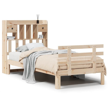vidaXL Bed met boekenkast zonder matras massief grenenhout 90x190 cm afbeelding2 - 1