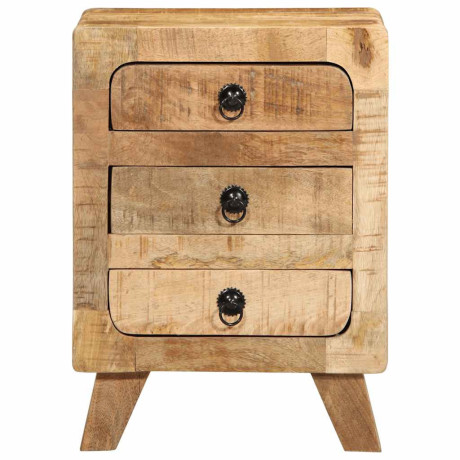 vidaXL Nachtkastje 37x32x50 cm massief ruw mangohout afbeelding2 - 1