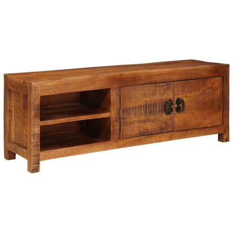 vidaXL TV-kast met plank Bruin 110 x 30 x 40 cm massief mangohout afbeelding2 - 1