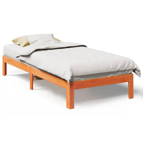 vidaXL Bedframe zonder matras massief grenenhout wasbruin 90x200 cm afbeelding2 - 1