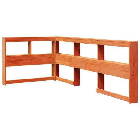 vidaXL Boekenkast Hoofdeinde L-vormig 100 cm grenenhout wasbruin afbeelding2 - 1