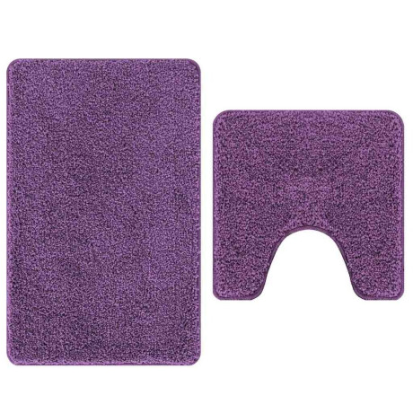vidaXL Badmat 2 pcs Paars 50 x 50 cm Polypropyleen afbeelding2 - 1