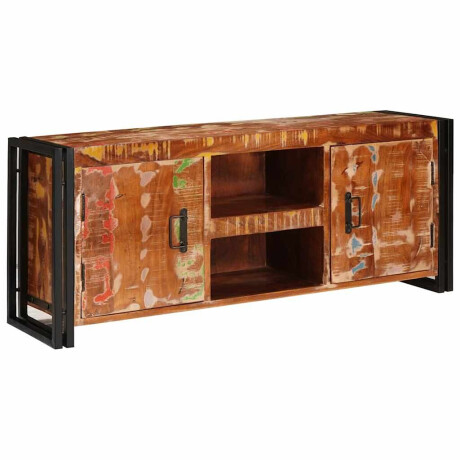 vidaXL TV-kast Multikleur 120 x 30 x 50 cm massief gerecycled hout afbeelding2 - 1