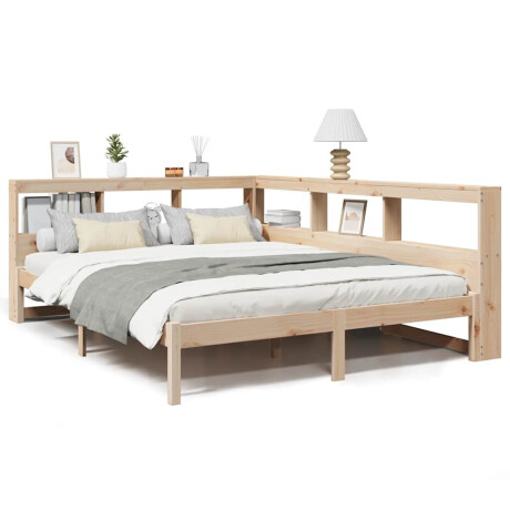 vidaXL Bed met boekenkast zonder matras massief grenenhout 160x200 cm afbeelding2 - 1