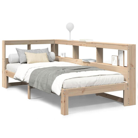 vidaXL Bed met boekenkast zonder matras massief grenenhout 90x190 cm afbeelding2 - 1