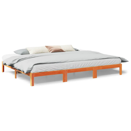 vidaXL Bedframe zonder matras 240x200 cm massief grenenhout wasbruin afbeelding2 - 1