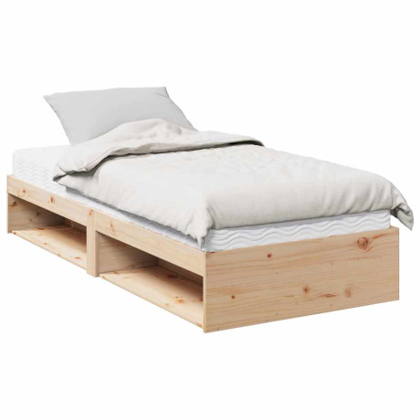 vidaXL Slaapbank met matras 90x190 cm massief grenenhout afbeelding2 - 1