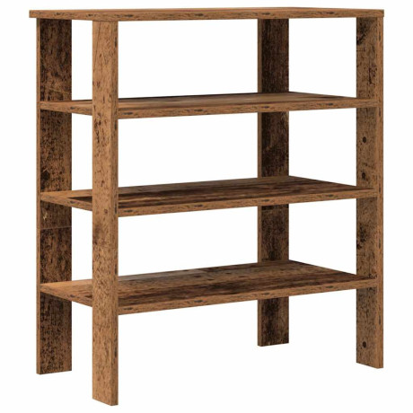 vidaXL Schoenenrek 61x32x70 cm bewerkt hout oud houtkleurig afbeelding2 - 1