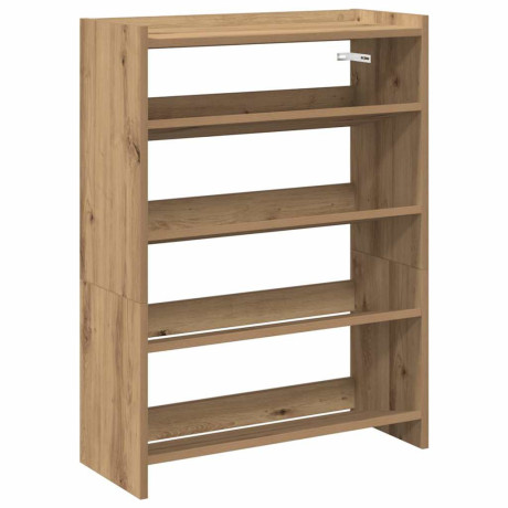 vidaXL Schoenenrek 60x25x81 cm bewerkt hout artisanaal eikenkleur afbeelding2 - 1