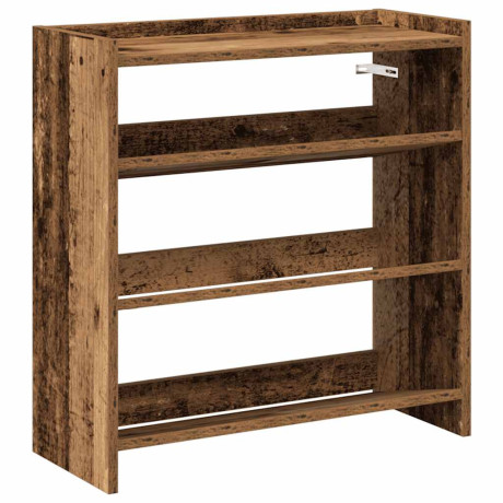vidaXL Schoenenrek 60x25x62 cm bewerkt hout oud houtkleurig afbeelding2 - 1