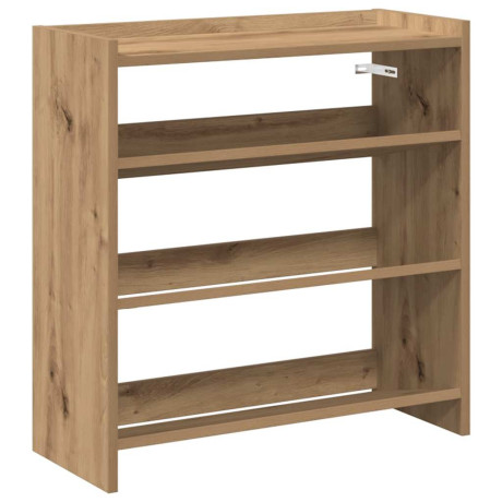 vidaXL Schoenenrek 60x25x62 cm bewerkt hout artisanaal eikenkleur afbeelding2 - 1