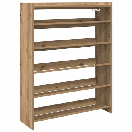 vidaXL Schoenenrek 80x25x100 cm bewerkt hout artisanaal eikenkleur afbeelding2 - 1