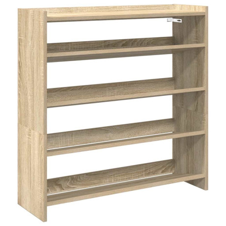 vidaXL Schoenenrek 80x25x81 cm bewerkt hout sonoma eikenkleurig afbeelding2 - 1