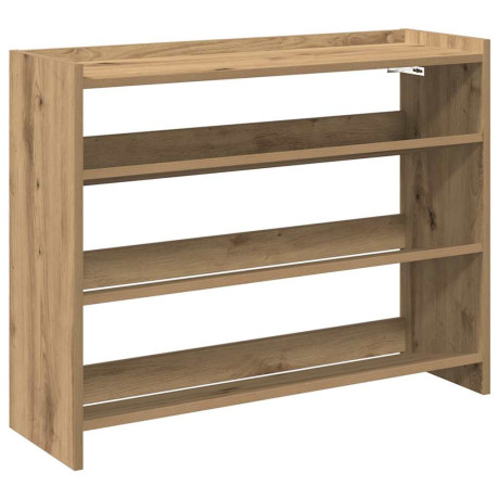 vidaXL Schoenenrek 80x25x62 cm bewerkt hout artisanaal eikenkleur afbeelding2 - 1